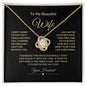 To My Beautiful Wife | Love Knot Necklace
