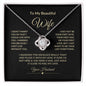 To My Beautiful Wife | Love Knot Necklace