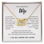 To My Beautiful Wife | Interlocking Hearts necklace