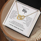 To My Beautiful Wife | Interlocking Hearts necklace