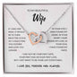 To My Beautiful Wife | Interlocking Hearts necklace