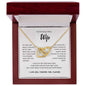 To My Beautiful Wife | Interlocking Hearts necklace