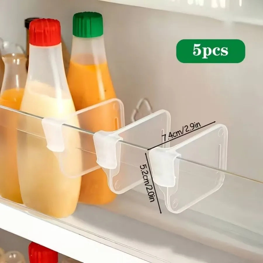 5-Pack Refrigerator Snap-On Shelf Dividers