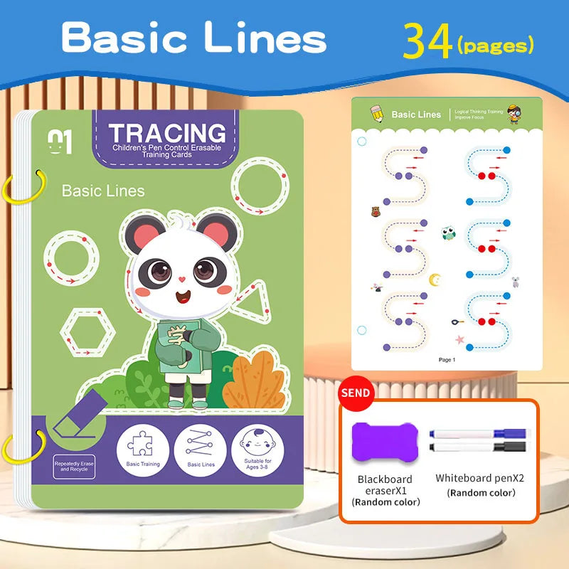 Children's Reusable Writing Workbook Set