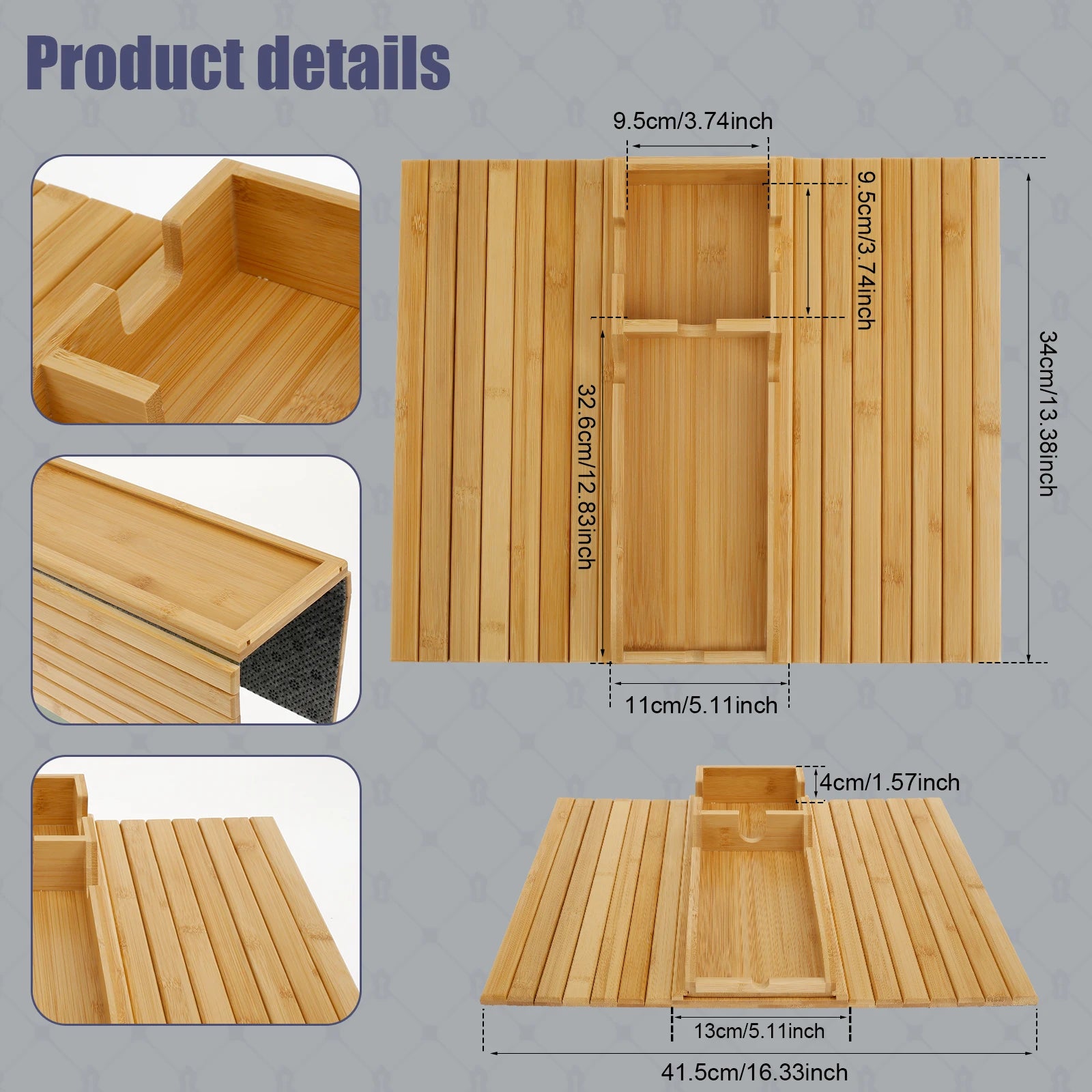 SipEase Wooden Couch Cup Holder