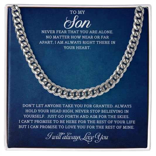 To My Son | Cuban Link Chain