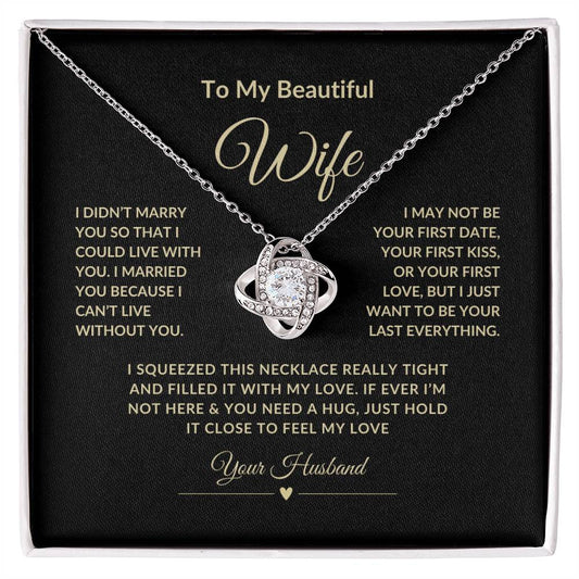 To My Beautiful Wife | Love Knot Necklace