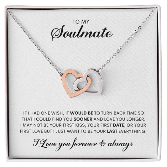 To My Soulmate | Interlocking Hearts necklace